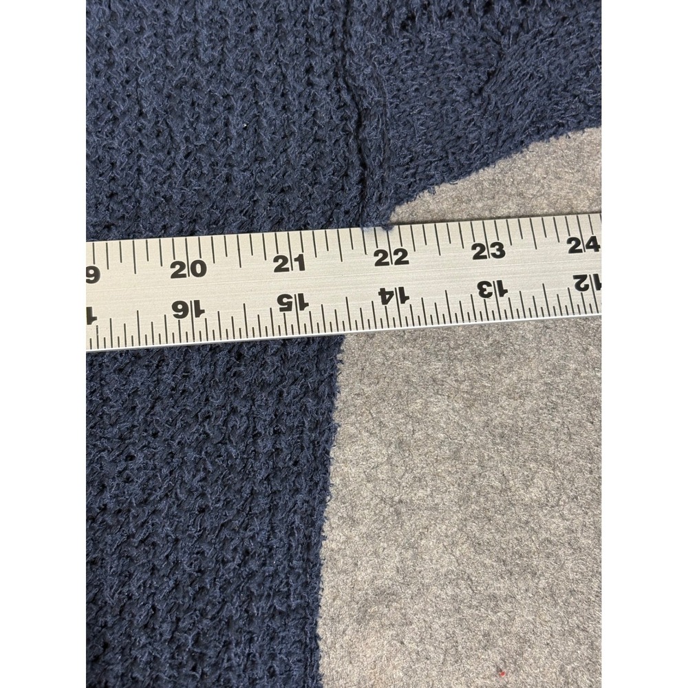 Antonelli Firenze Navy Blue Cotton Blend Cable Knit‎ Pointelle Sweater Italy M - Picture 7 of 8